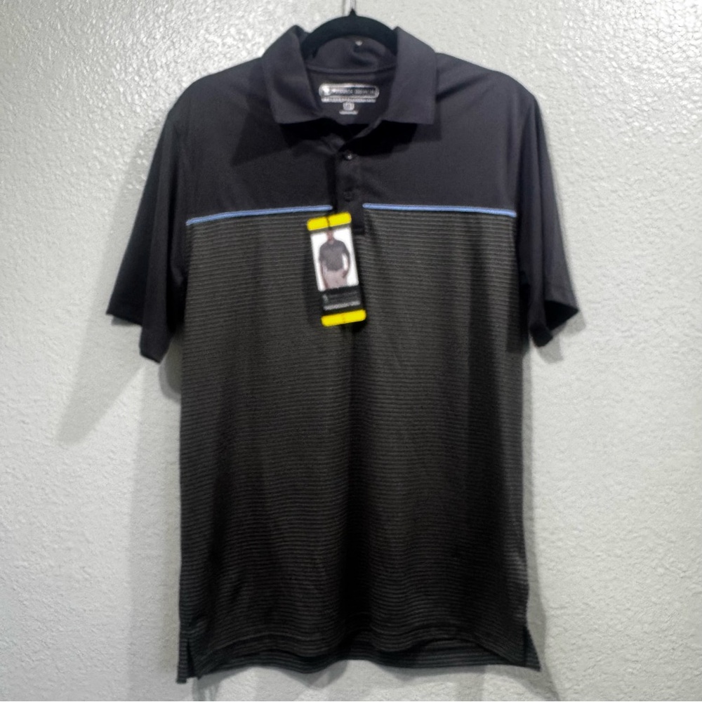 Pebble Beach Black Polo Shirt Performance Knit